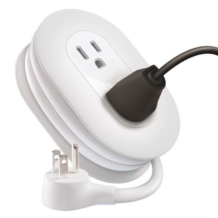 QUIRKY Quirky VPRTP-WH01 Port Power - Wrap Around Extension Cord with 2 Sockets; White VPRTP-WH01
